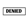 DENIED TEXT WITH black stamp Royalty Free Stock Photo