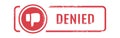 Denied thumbs down grunge stamp Royalty Free Stock Photo