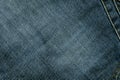 Denim abstract stitched background for atelier, blue jeans texture with copy space for text Royalty Free Stock Photo