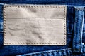 Denim background with label Royalty Free Stock Photo