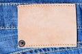 Denim background with label Royalty Free Stock Photo