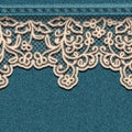 Denim background with lace.