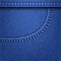 Denim background, with pocket and yellow stitching, vector illustration, eps 10 Royalty Free Stock Photo