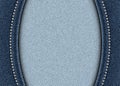 Denim banner with arches and sequins Royalty Free Stock Photo