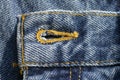 Denim Blue Jeans Button Hole