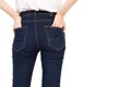 Denim blue jeans cotton pants skinny fashions