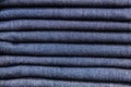 Denim Blue Jeans on Display in Clothes Shop or Store Royalty Free Stock Photo