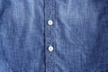 Denim blue jeans shirt with buttons texture Royalty Free Stock Photo