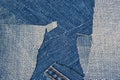 Denim fabric for background and fashion wallpaper Royalty Free Stock Photo