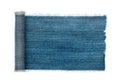 Denim frame folded in the form of manuscripts,scroll isolated on white background Royalty Free Stock Photo