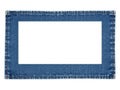 Denim frame isolated on white background Royalty Free Stock Photo