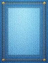 Denim frame vertical Royalty Free Stock Photo