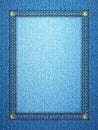 Denim frame vertical Royalty Free Stock Photo
