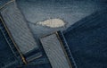 Denim grunge texture. Jeans close-up