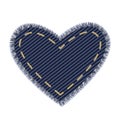 Denim heart design for label or sale tag