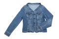 Denim jacket isolated on white Royalty Free Stock Photo