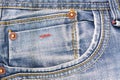 Denim jean pocket Royalty Free Stock Photo