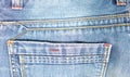 Denim jean rear pocket Royalty Free Stock Photo