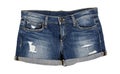 Denim Jean Shorts Front Royalty Free Stock Photo