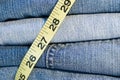 Denim Jeans measuring tape