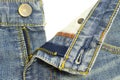 Denim jeans zipper Royalty Free Stock Photo