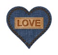 Denim and Leather Heart