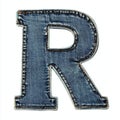 A denim letter \