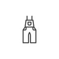 Denim overall outline icon