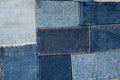 Denim patchwork textile pattern Royalty Free Stock Photo