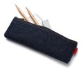 Denim pencil case Royalty Free Stock Photo