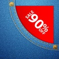 Denim pocket and sale ninety off Royalty Free Stock Photo