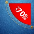 Denim pocket and sale seventy off Royalty Free Stock Photo