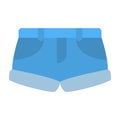 denim short pants illustration