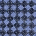 Denim style geometric canvas effect seamless texture material. Masculine jeans blue style dyed pattern. Faded indigo