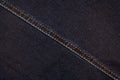 Denim Texture.Abstract Blue Jeans Background With Double Thread`s Seam Royalty Free Stock Photo