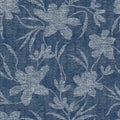 Denim textures seamless  pattern background flower Royalty Free Stock Photo