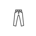 Denim trousers line icon