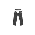 Denim trousers vector icon