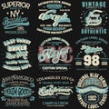 Denim typography, t-shirt graphics