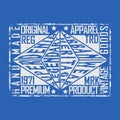 Denim typogrphy print