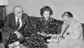 Denis Thatcher, Margaret Thatcher, and Teddy Kollek in Jerusalem Royalty Free Stock Photo