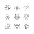 Denistrylinear icons set