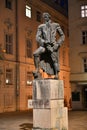 Denkmal fÃÂ¼r den Schriftsteller Gotthold Ephraim Lessing in der Wiener Innenstadt - Monument to the writer Gotthold Ephraim Royalty Free Stock Photo