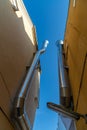 Stainless steel vent pipes, from some of the many cafes