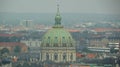 Denmark, Copenhagen, Christianshavn, church of Our Saviour, view of the Frederik\'s Church dome from the church spire