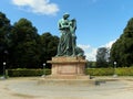 Denmark, Copenhagen, Faelledparken, Reunification Monument at the main entrance to the park Royalty Free Stock Photo