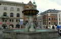 Denmark, Copenhagen, Gammeltorv, Caritas fountain by Statius Otto Royalty Free Stock Photo