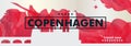 Denmark Copenhagen skyline city gradient vector banner