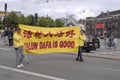 DENMARK FALUN GONG PROTEST AGAINST CHINA Royalty Free Stock Photo