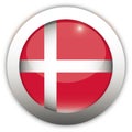 Denmark Flag Aqua Button